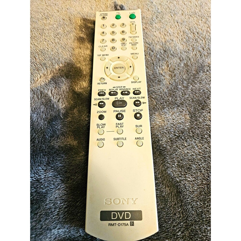 Sony RMT-D175A Remote Control for DVD Player OEM Genuine Light Grey